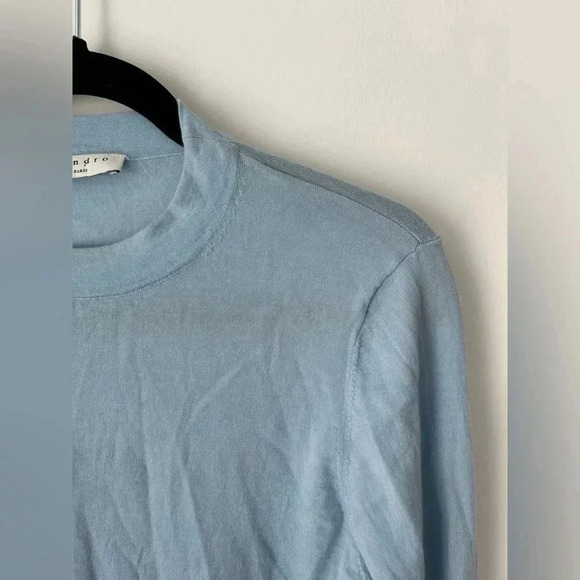Sandro Paris blue  merino wool sweater - Picture 2 of 12